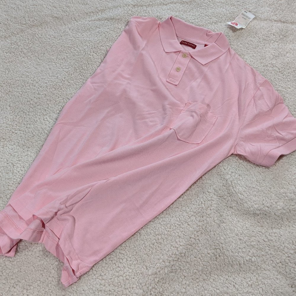 Pure Stuff Nordstrom men's polo shirt,‎ soft pink